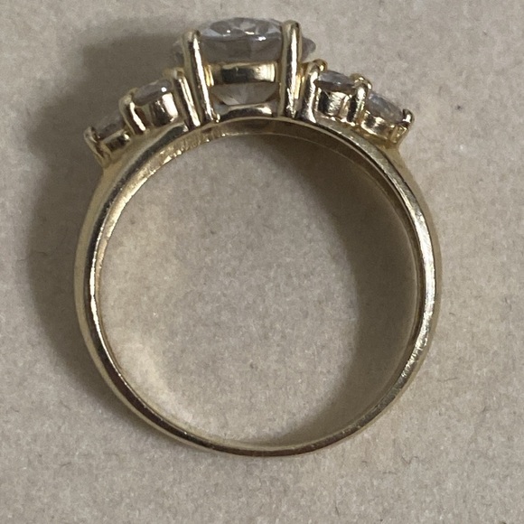 14K Yellow Gold Large CZ Ring - Picture 8 of 16